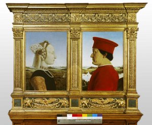 Portretten van Federico de Montefeltro, hertog van Urbino (1422-1482) en Battista Sforza (1446-1472)