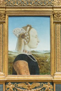 Portretten van hertogin van Urbino, Battista Sforza door Piero della Francesca
