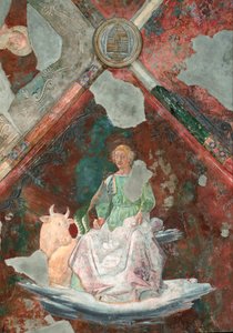 Sint Lucas. Detail van een fresco toegeschreven aan Piero della Francesca (1410/1420-1492)