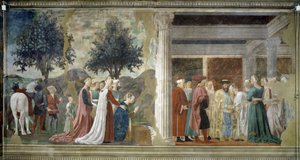 De Legende van het Ware Kruis (detail) door Piero della Francesca