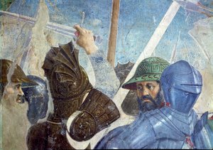 De Legende van het Ware Kruis, de Slag van Heraclius en Chosroes, soldaten (detail)