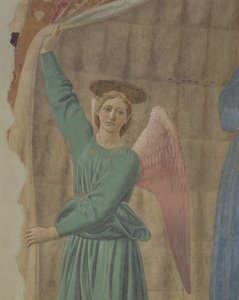 De Madonna del Parto, c.1450-70 (detail) (post restauratie)