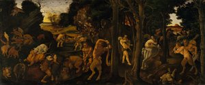 Een jachtscène, ca. 1494-1500 door Piero di Cosimo