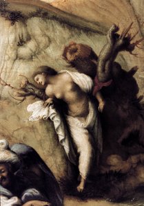 Andromeda bevrijd door Perseus, detail door Piero di Cosimo