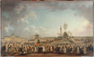 Het feest van het Opperwezen, op het Champ-de-Mars, circa 1794