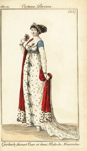 Vrouw met haar vastgebonden met een krans, Parijs door Pierre Charles Baquoy