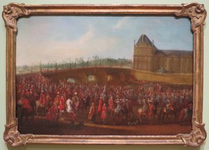 De ceremoniële processie van Mehemet Effendi, ambassadeur van het Ottomaanse Rijk door Pierre Denis Martin