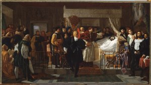 Eerbetoon aan Rafaël op zijn sterfbed door Pierre Nolasque Bergeret