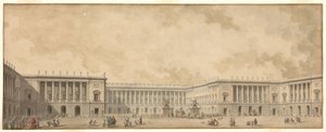 Eerste reconstructieproject van het Paleis van Versailles gepresenteerd aan koning Lodewijk XVI, c. 1785 door Pierre Adrien Paris
