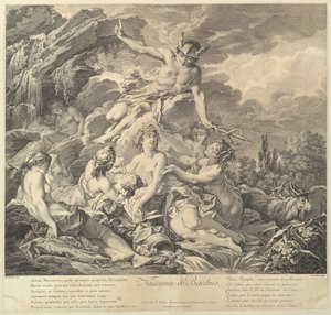Geboorte van Bacchus, 18e eeuw door Pierre Alexandre Aveline