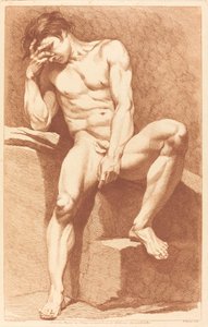 Academie door Pierre Alexandre Aveline after Edme Bouchardon
