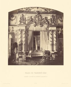 Tsarskoe-Selo paleis, slaapkamer van keizer Alexander 1e door Pierre Ambrose Richebourg