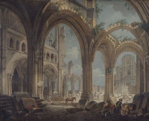 Sloop van de kerk Saint-Jean-en-Greve, ca.1800 door Pierre Antoine Demachy