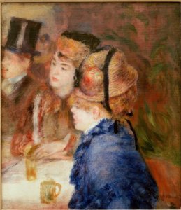 In het café. De drinksters door Pierre Auguste Renoir