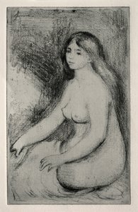 Zittende Baigneuse, ca. 1905 door Pierre Auguste Renoir