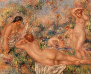 Badhuisgangers door Pierre Auguste Renoir