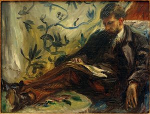 Portret van Edmond Maître op de bank