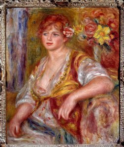 Blonde met de roos. Portret van Andree Madeleine Heuschling, bijgenaamd Dedee, een comédienne bekend als Catherine Hessling