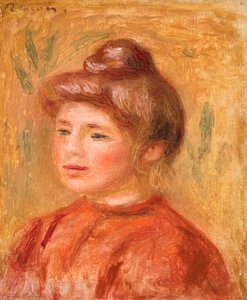 Borstbeeld van Vrouw in Rood