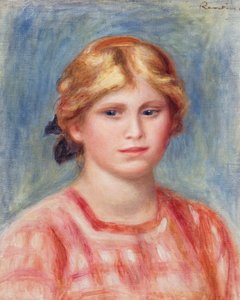 Buste van een vrouw met een roze blouse, 1905