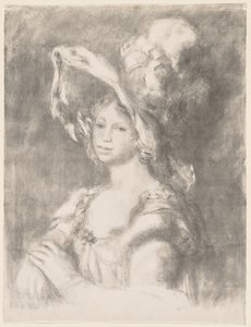 Buste van een Jong Meisje Mlle. Dieterlé door Pierre Auguste Renoir