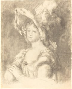 Buste van een jonge vrouw, 1892 door Pierre Auguste Renoir