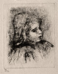 Claude Renoir, driekwart naar rechts door Pierre Auguste Renoir