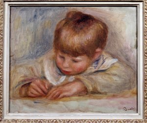 Coco schrijver door Pierre Auguste Renoir