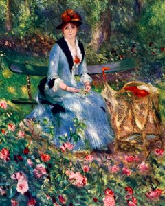 Dans Les Roses, 1882, 1929 door Pierre Auguste Renoir