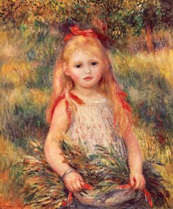Meisje met korenschoof door Pierre Auguste Renoir