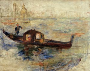 Gondel in Venetië door Pierre Auguste Renoir