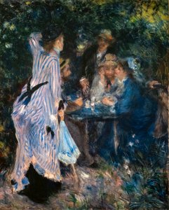 In de tuin. Onder de bomen van Moulin de la Galette door Pierre Auguste Renoir