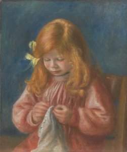 Jean Renoir aan het naaien