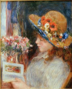 Lezend meisje door Pierre Auguste Renoir