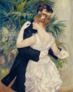 De dans in de stad door Pierre Auguste Renoir