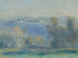 Landschap aan de Middellandse Zee (uitzicht op Toulon) door Pierre Auguste Renoir