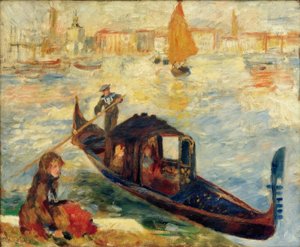 Het Grote Kanaal, Venetië (Gondel) door Pierre Auguste Renoir