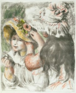 De Vastgepinde Hoed door Pierre Auguste Renoir