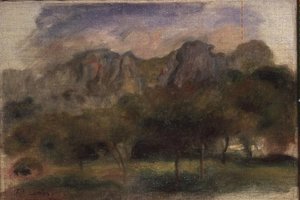Les Alpilles door Pierre Auguste Renoir