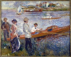 De roeiers in Chatou door Pierre Auguste Renoir