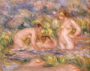 De Baadsters door Pierre Auguste Renoir