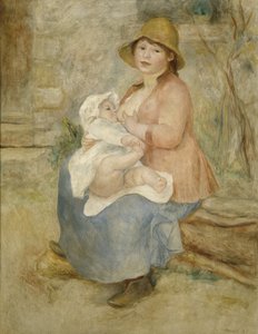 Moederschap, ook bekend als Kind aan de borst door Pierre Auguste Renoir