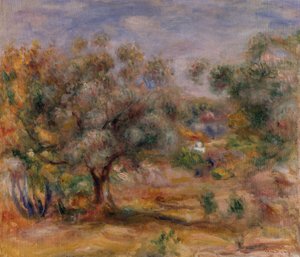Olijfboom in Les Collettes, ca. 1910-15 (olieverf op doek) door Pierre Auguste Renoir