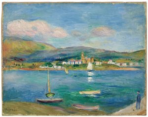 Vissershaven, Uitzicht op Fontarabie vanuit Hendaye, 1895