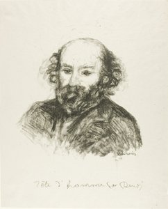 Portret van Cezanne door Pierre Auguste Renoir
