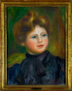 Portret van een vrouw door Pierre Auguste Renoir