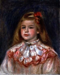 Portret van een Jong Meisje, ca. 1895 door Pierre Auguste Renoir