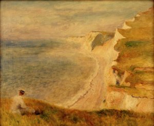Kust bij Pourville door Pierre Auguste Renoir