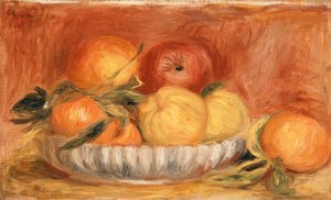Stilleven met appels en sinaasappels door Pierre Auguste Renoir