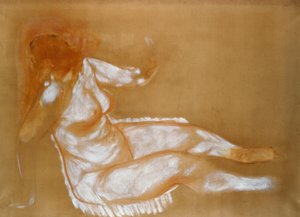Studie voor zittende naakte vrouw, ca. 1885